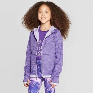 Girl C9 Champion Purple Zip Fleece Warm Hoodie US2DK