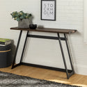 Metal Wrap Entry Table - Dark Walnut