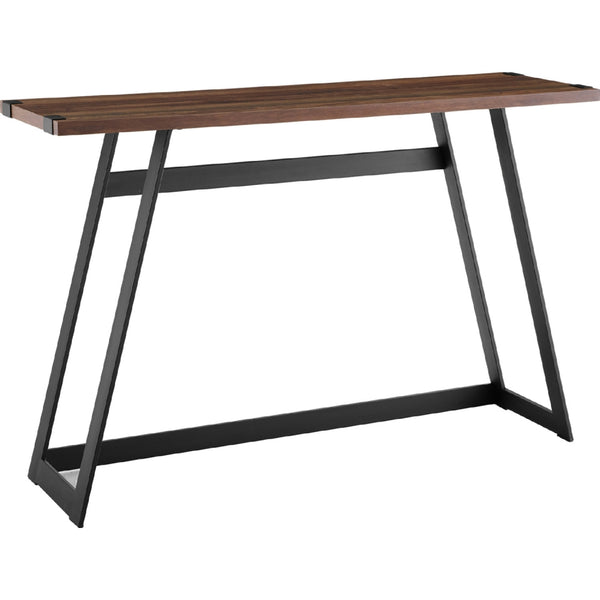 Metal Wrap Entry Table - Dark Walnut