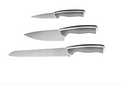 ANDLIG 3-Piece Knife Set, Light Gray & White