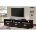 Baxton Studio Dark Brown Wood 63-Inch TV Cabinet with 3-drawer