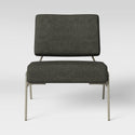 Dryden Metal Frame Accent Chair Gray Velvet