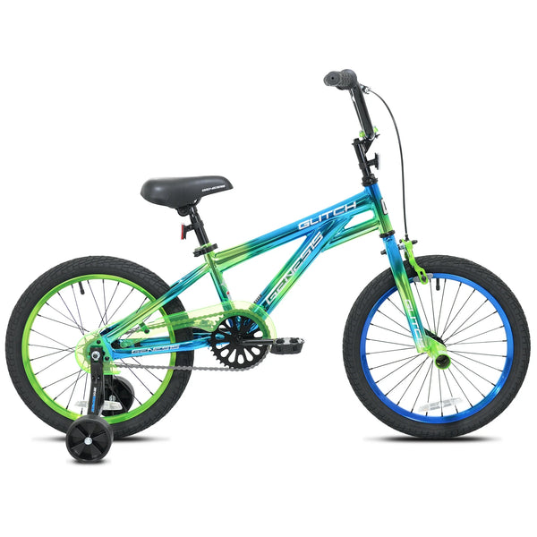 Genesis 18 Inch Glitch  BMX Bike, Blue-Green