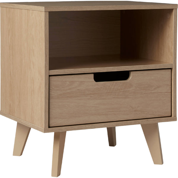 Hans Mid-Century Modern Angle-Leg Nightstand Rivera