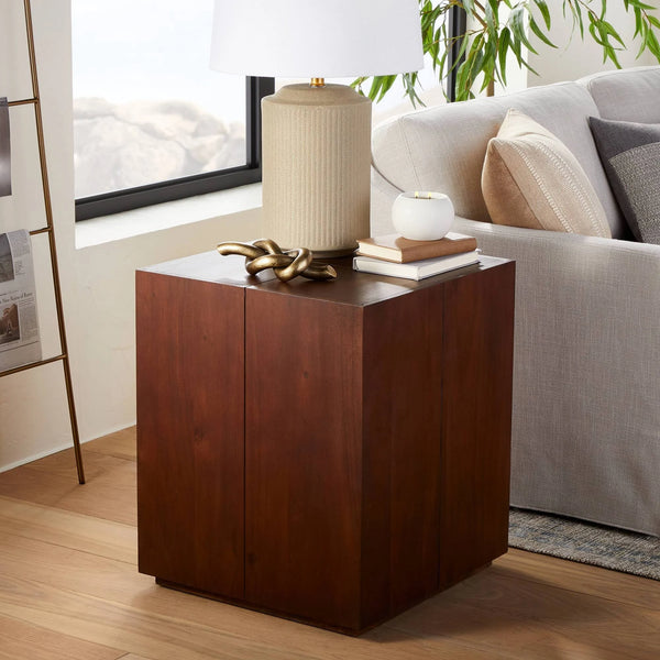 Kelton Wood Stump Accent Table - Brown