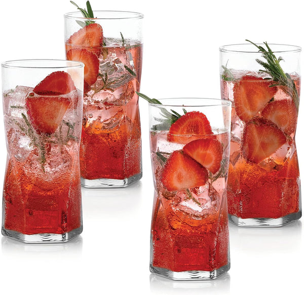 LIBBEY Crisa Drinking Glasses Collection 4-piece Set - 15.7 oz