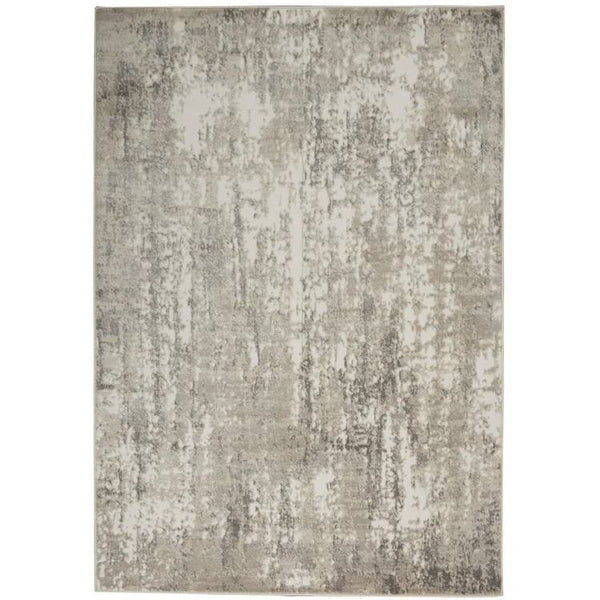 Reclaimed Abstract Area Rug, Grey  8 x 10 (240 cm x 300 cm)