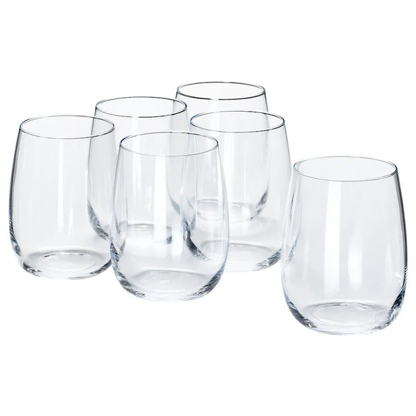 Storsint Glass, Clear Glass, 13 oz - Set of 6