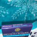 100% Cotton Beach Towel - Palm Grove Aqua