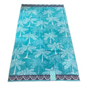 100% Cotton Beach Towel - Palm Grove Aqua