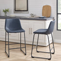 Walker Edison Counter Stools Navy Blue - Set of 2