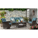 4-Piece Patio Deep Seating Set with Sunbrella Fabric, Lagoon