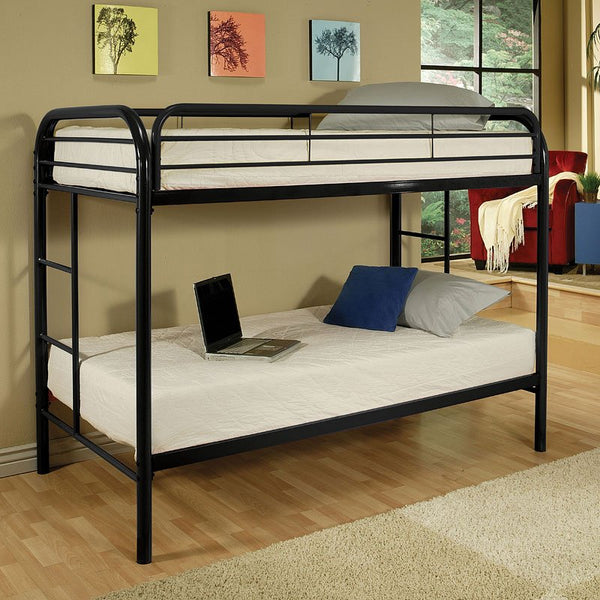 Furniture Thomas Bunk Bed Twin Over Twin in Black