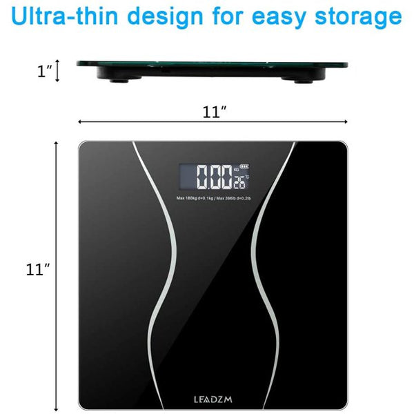 Digital Electronic LCD Personal Glass Bathroom Body Weight Weighing Scale