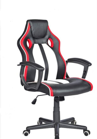 Ergonomic Swivel Racing Gaming Chair in Black Red White US2DK