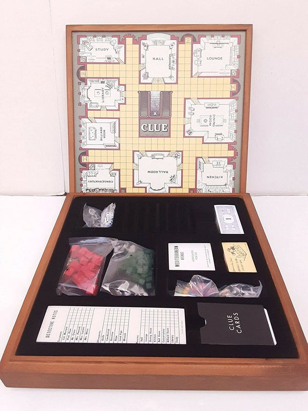 Monopoly and Clue 2-in-1 Deluxe Vintage Wood Game Set