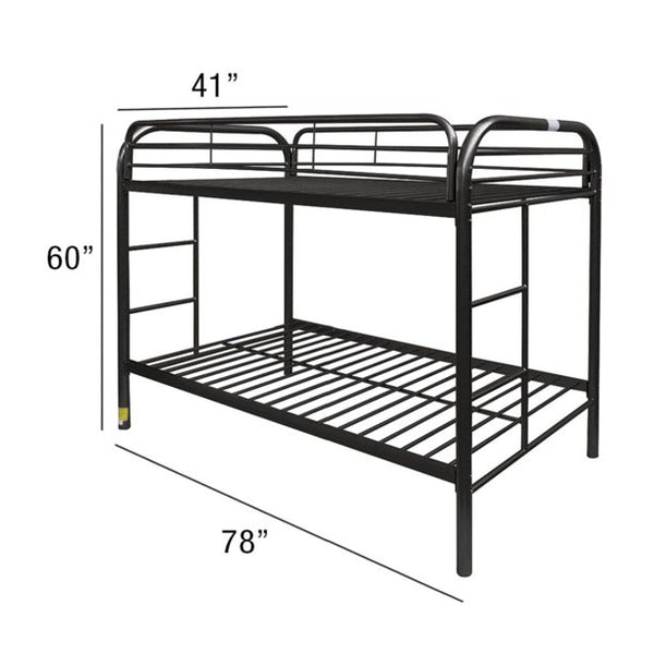 Furniture Thomas Bunk Bed Twin Over Twin in Black