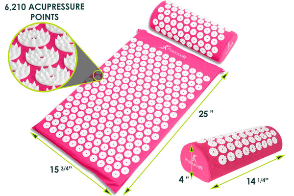 Acupressure mat and pillow set