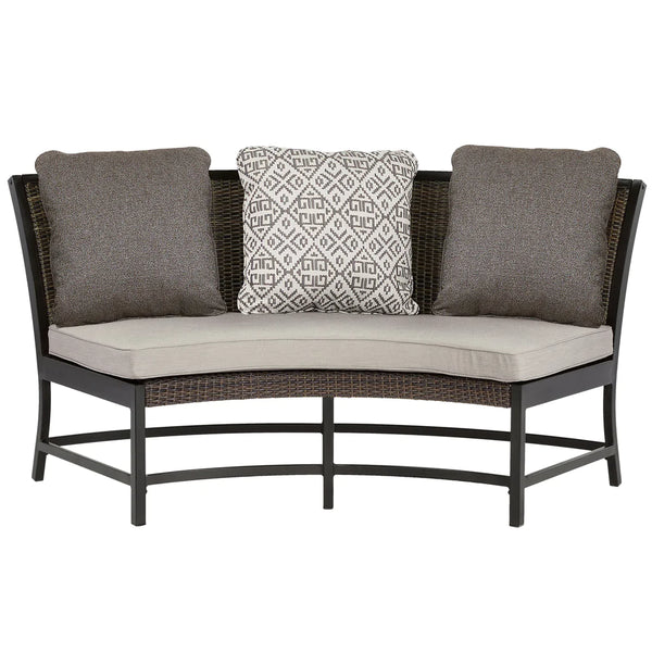 Agio Conway 4-piece Woven Bench Dining Set