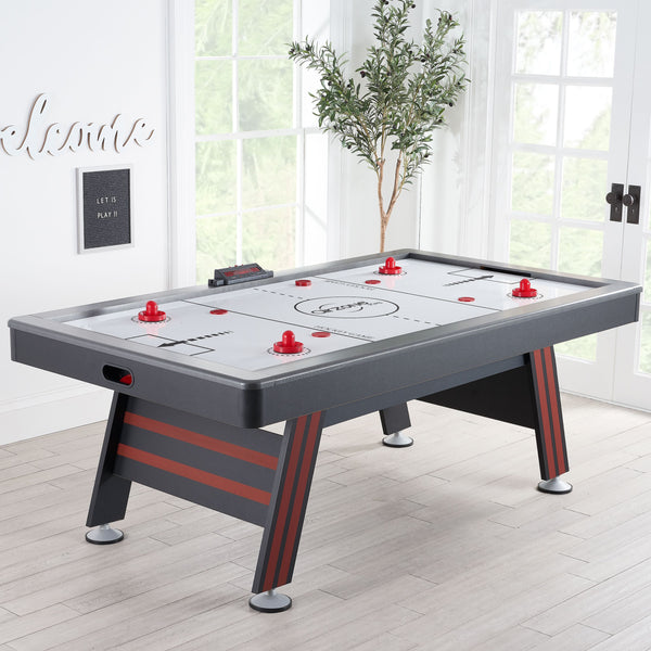 Airzone Air Hockey Table with High End Blower, 84 '', Red and Black