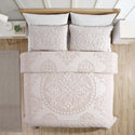 Beatrice Home Fashions Medallion Chenille Bedspread King Blush