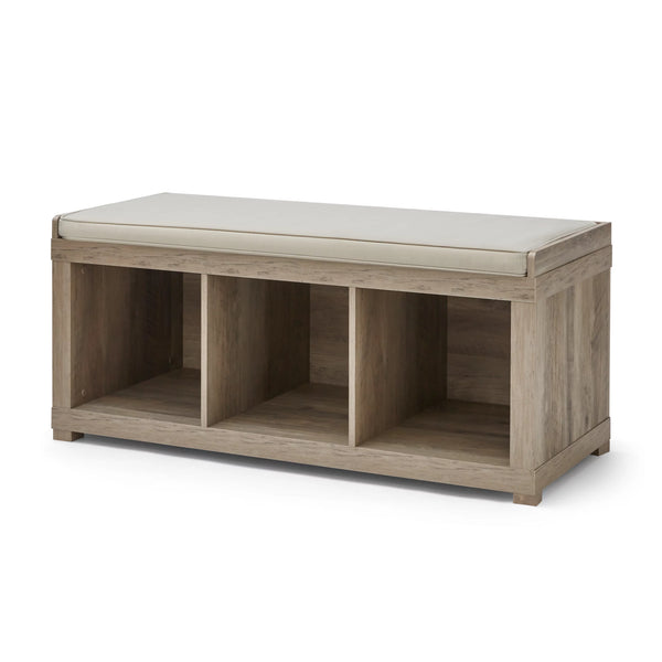 Better Homes & Gardens 3-Cube Storage Bench - Rustic Gray