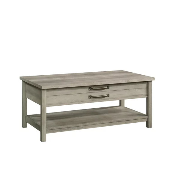 Modern Farmhouse Rectangle Lift-Top Coffee Table, Rustic Gray