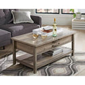 Modern Farmhouse Rectangle Lift-Top Coffee Table, Rustic Gray