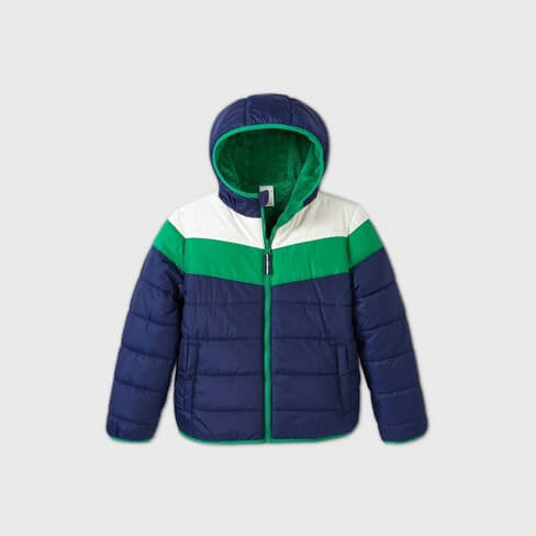 Boy's Jacket Green/Blue L (14-16)