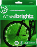 Brightz Wheel LED Bicycle Wheel Accessory Light, Green, for 1 Wheel