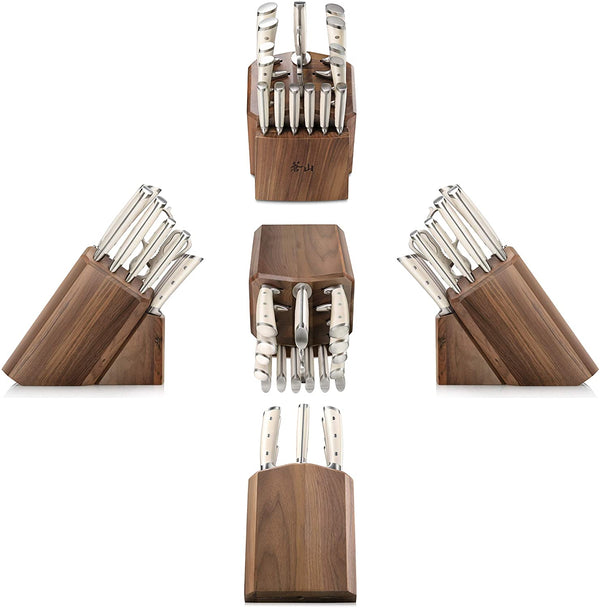 Cangshan S1 Series German Forged 17-Piece Knife Block Set, Walnut