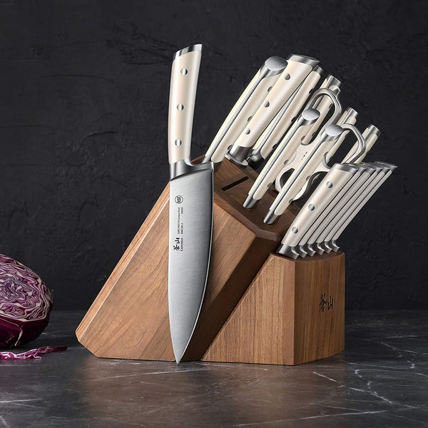 Cangshan S1 Series German Forged 17-Piece Knife Block Set, Walnut