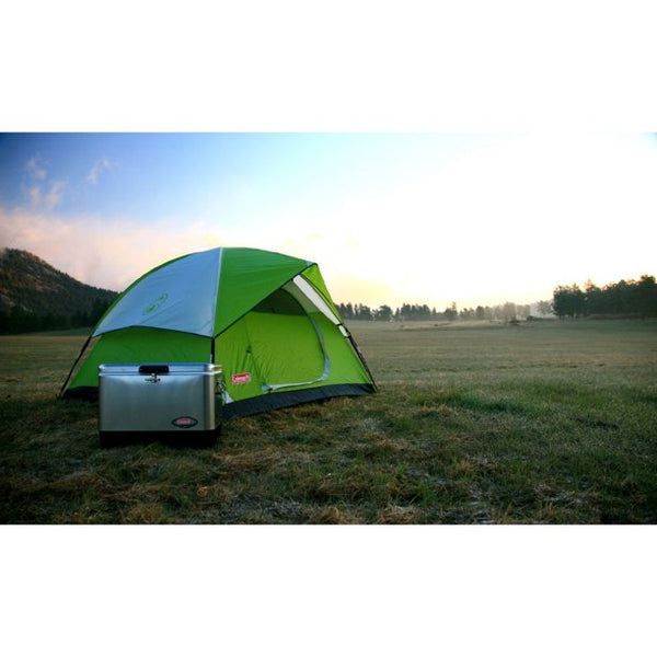 Coleman Sundome 6 Person 10 x 10 Feet 2-Pole Camping Tent, Green