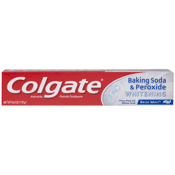 Colgate Baking Soda and Peroxide Whitening Toothpaste, Brisk Mint - 226 gr