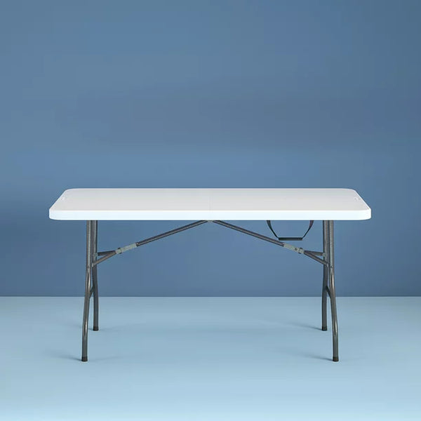 6 Foot Centerfold Folding Table, White