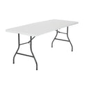 6 Foot Centerfold Folding Table, White