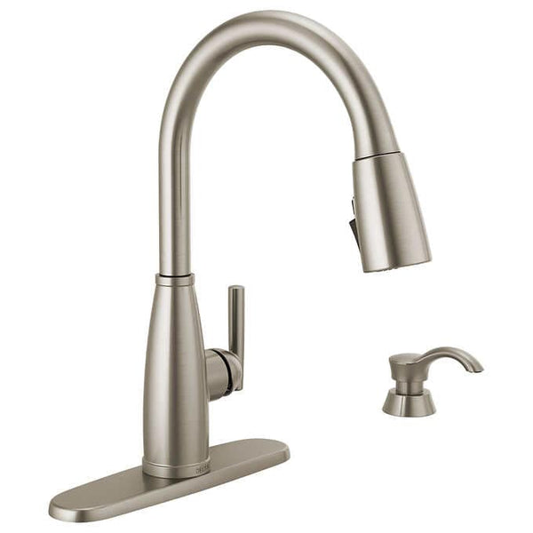 Delta Varos Pulldown Kitchen Faucet With Soap Dispenser