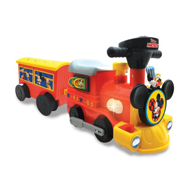 Disney Mickey 6-Volt Powered Train with Tracks and Caboose