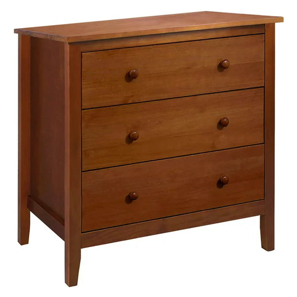 Easy Pieces Solid Pine Three Drawer Chest - Pecan