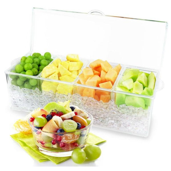 Estilo 4 Section Condiment on Ice, Clear