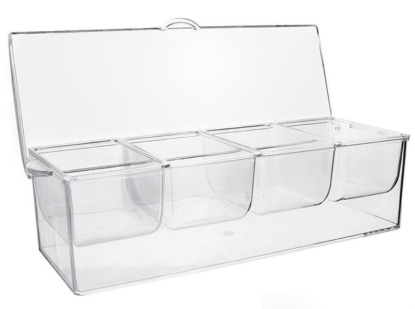 Estilo 4 Section Condiment on Ice, Clear