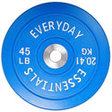 Everyday Essentials Olympic Bumper Plate Weight Plate w Steel Hub, 45 lbs (Single Plate)