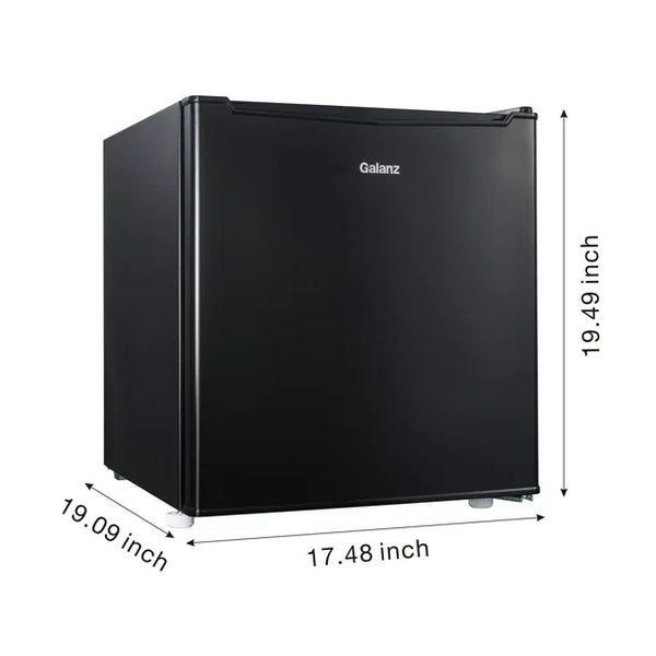 Galanz 1.7 Cu Ft Single Door Mini Fridge, Black