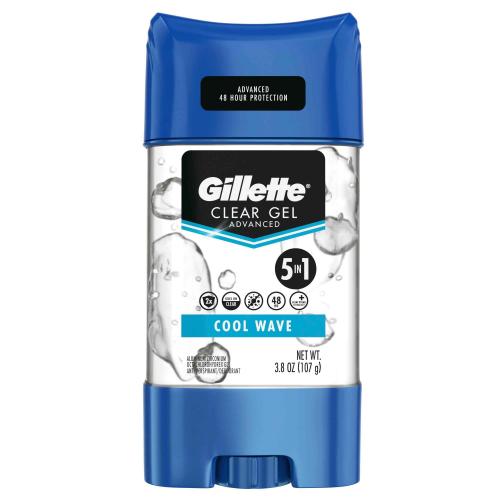 Gillette Men Clear Gel Advanced Cool Wave Antiperspirant Deodorant 3.8 Oz - 107 gr