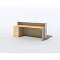 Hi Teak Rectangular 2 Person Laminate Reception Desk