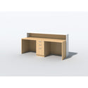 Hi Teak Rectangular 2 Person Laminate Reception Desk