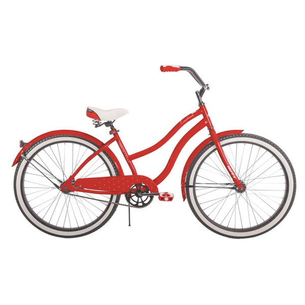 Huffy 24 Cranbrook Girls Cruiser Bike with Perfect Fit Frame Red US2DK