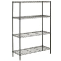 Hyper Tough 4 Tier Wire Shelving Unit, Black