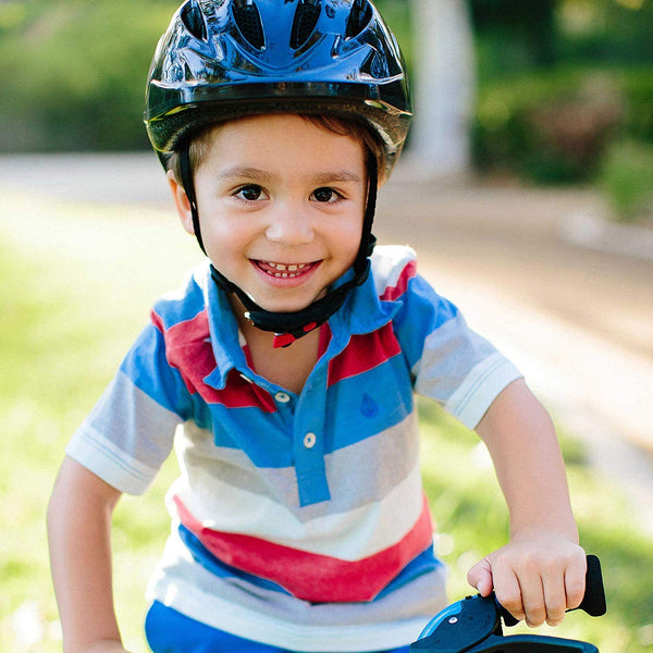 Joovy Noodle Kids Bicycle Helmet with Vented Air Mesh and Visor, Black