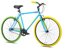 Kent 700C Men's Ridgeland Hybrid Bike, Blue - Green - Yellow